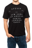 Koszulka T-shirt Stussy World Touring Tee Black 1903927/0001