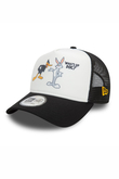 New Era Multi Character Looney Tunes Daffy Duck and Bugs Bunny A-Frame Trucker Cap