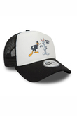 New Era Multi Character Looney Tunes Daffy Duck and Bugs Bunny A-Frame Trucker Cap