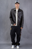 Kurtka Ed Hardy Vintage Washed Vegan Leather Motocross
