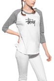 Longsleeve Damski Stussy Basic Raglan 3/4