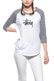 Longsleeve Damski Stussy Basic Raglan 3/4