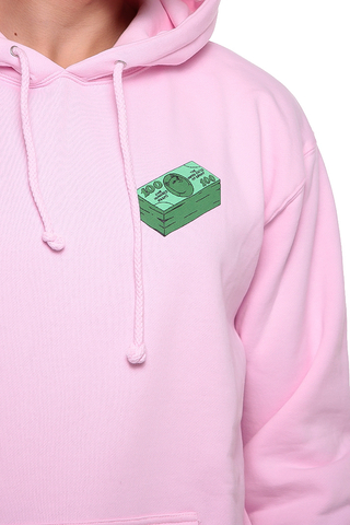 ripndip money talks pink hoodie