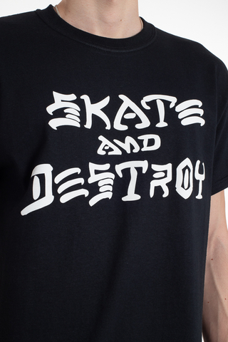 Thrasher Magazine SKATE AND DESTROY Skateboard Shirt BLACK XL 