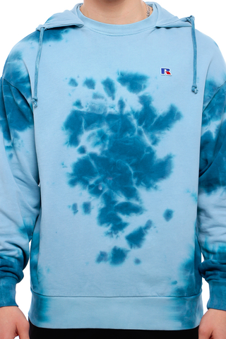 Russel Athletic French Terry Hoodie Blue Tie Dye E06241574CO