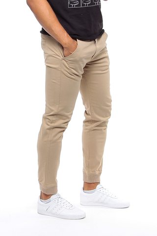 Mass Denim Joggers Chino Classics Sneaker Fit Pants Beige