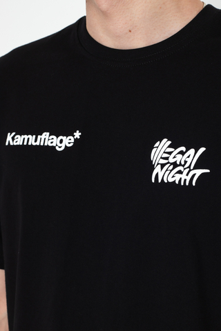 Kamuflage X Illegal Night Car Project T-shirt Black