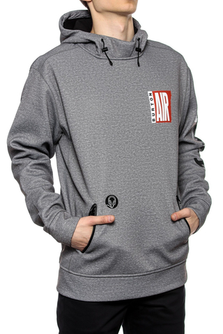 Burton Men's Bonded Crew Hoodie - Quick-Dry Fleece, Monument Heather, Medium - View #4