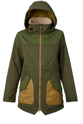 Burton Prowess Womens Snow Jacket Forest Night Rifle Green