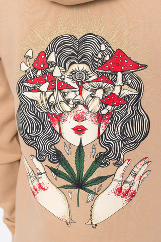 Bluza Z Kapturem Palto Mushroom Eyes