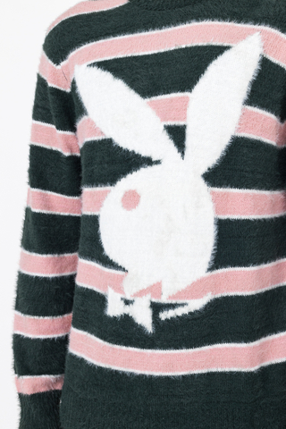 HUF X Playboy Faux Mohair Swaeter kn00376-green Green Pink