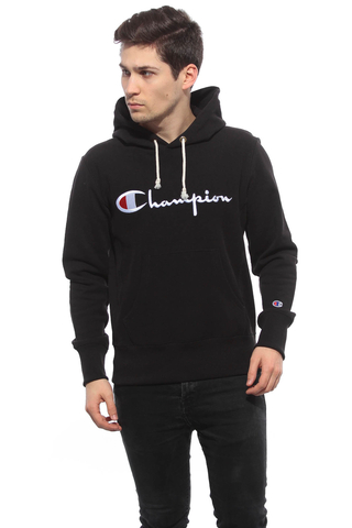 Black reverse shop weave champion hoodie