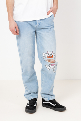 Ripndip Peace No Love Denim Pants Denim Blue 4728