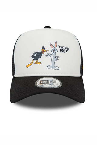 New Era Multi Character Looney Tunes Daffy Duck and Bugs Bunny A-Frame Trucker Cap