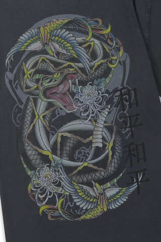 Tričko Ed Hardy Washed Snake Charmer Relaxed