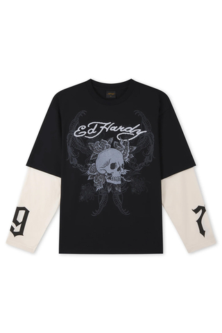 Longsleeve Ed Hardy 1971 Skull Double Layer Relaxed