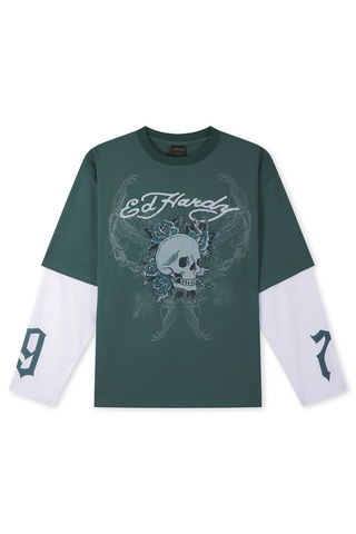Longsleeve Ed Hardy 1971 Skull Double Layer Relaxed