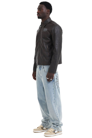 Bunda Ed Hardy Vintage Washed Vegan Leather Motocross