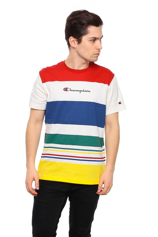 struktur sfærisk Produktion Champion Striped Logo T-shirt Multicolor 212793 WL009