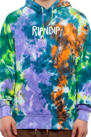 Ripndip rubber logo discount tie dye hoodie