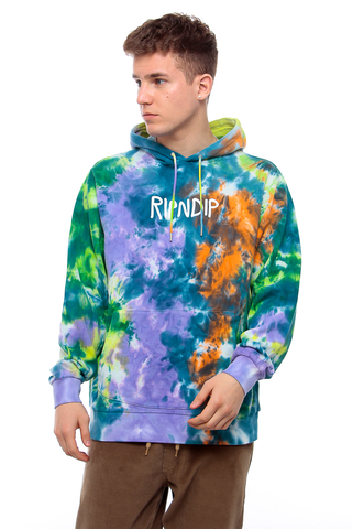 Ripndip rubber logo outlet hoodie tie dye