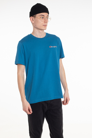 Champion Legacy Crewneck T shirt Blue 214727 BS092