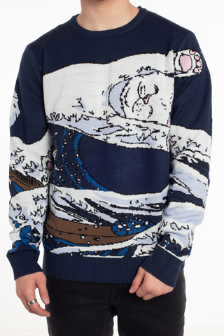 Ripndip Great Wave Sweater RND4909 Navy