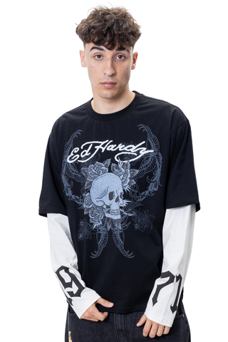 Longsleeve Ed Hardy 1971 Skull Double Layer Relaxed