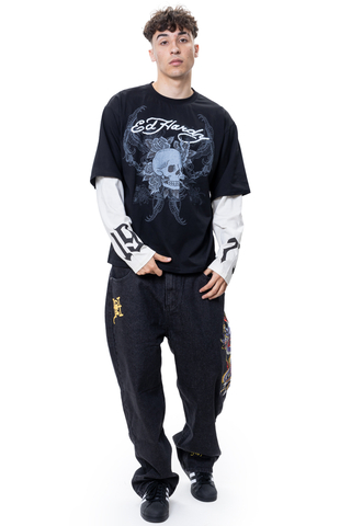 Longsleeve Ed Hardy 1971 Skull Double Layer Relaxed