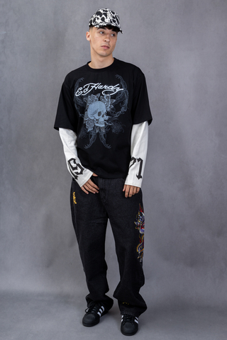 Longsleeve Ed Hardy 1971 Skull Double Layer Relaxed
