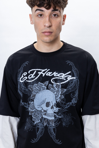 Longsleeve Ed Hardy 1971 Skull Double Layer Relaxed