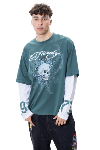 Longsleeve Ed Hardy 1971 Skull Double Layer Relaxed