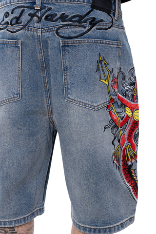 Szorty Ed Hardy Devil Mermaid
