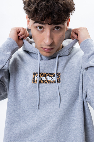 Bluza Z Kapturem Kamuflage Boxlogo Leopard