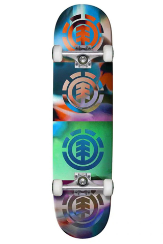 Skateboard Element Quadrant Flowers