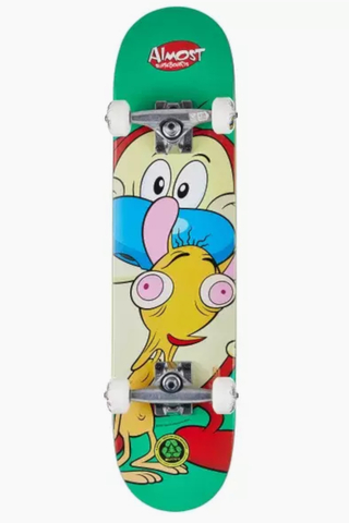 Almost Ren & Stimpy On My Back Skateboard