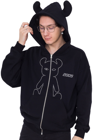 Bluza Rozpinana 2005 Studded Horned Lucy Zip Hoodie