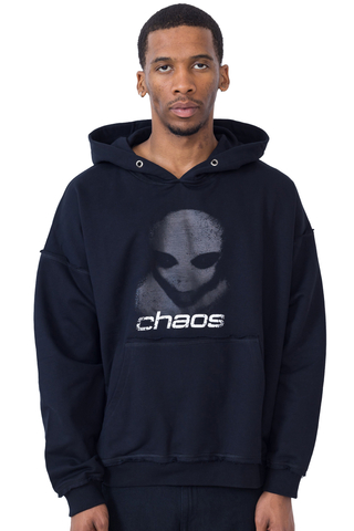 Bluza Z Kapturem Chaos Alien Distressed