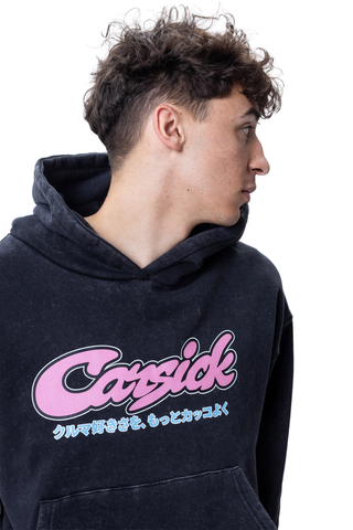 Mikina S Kapucí Carsick Flowy Pink