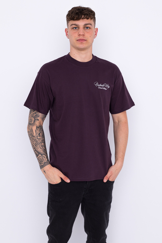 Carhartt WIP Basic T-shirt - dark plum garment dyed/dark purple 