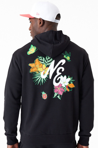 Mikina S Kapucí New Era Floral Graphic Oversized