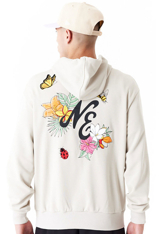 New Era Floral Graphic Oversized Hoodie