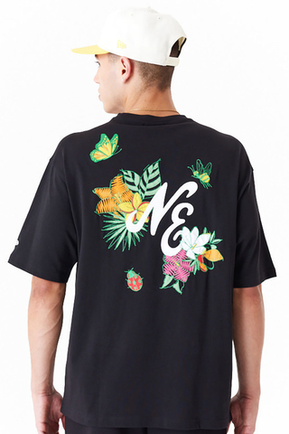 New Era Floral Graphic Oversized T-shirt