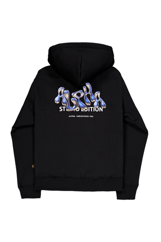 Mikina S Kapucí Alpha Industries Studio Edition Back Print