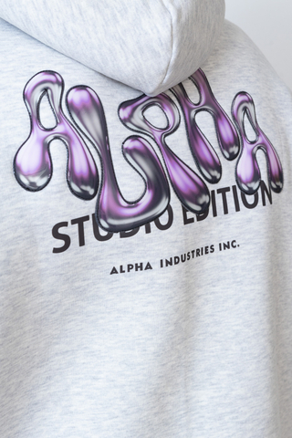 Mikina S Kapucí Alpha Industries Studio Edition Back Print