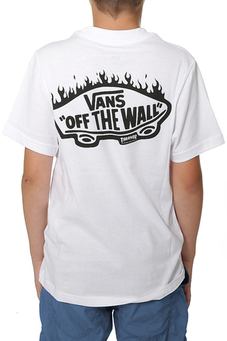 virkningsfuldhed Vægt besøgende Vans X Thrasher SS Boys T-shirt VA36VWWHT White