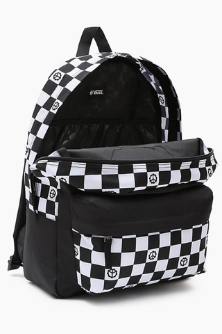 Vans realm outlet checkered 22l backpack