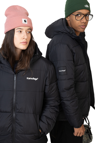 Kurtka Zimowa Kamuflage Puff Mini Logo Hoodie