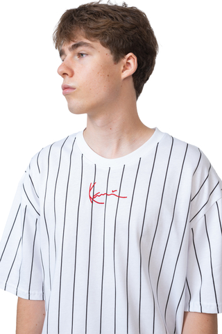 Tričko Karl Kani Signature Pinstripe