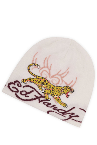 Czapka Zimowa Ed Hardy Leopard Logo